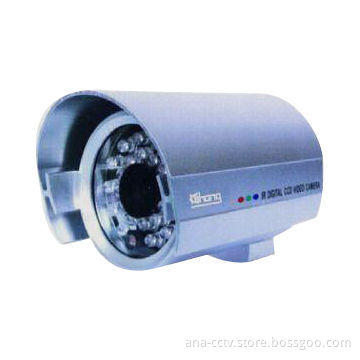 IR Waterproof Camera, 1/3-inch Sony CCD, 24-piece IR LEDs, 15 to 30m IR Distance, 3.6/6mm Fixed Lens